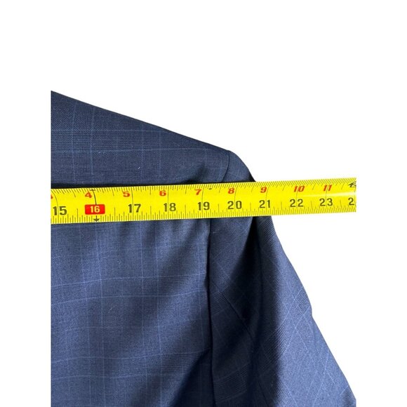 Tommy Hilfiger Men's Suit Jacket Blazer Size 38R Windowpane Blue Plaid - Picture 7 of 16